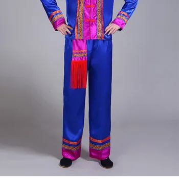 Hmong vyrų drabužiai nacionalinės Kinijos liaudies šokių thnic šiuolaikinės hmong drabužius šokių kostiumai klasikinio hmong drabužių dizainas FF1526