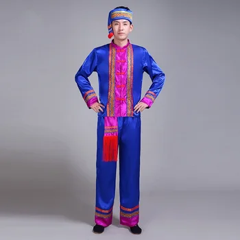 Hmong vyrų drabužiai nacionalinės Kinijos liaudies šokių thnic šiuolaikinės hmong drabužius šokių kostiumai klasikinio hmong drabužių dizainas FF1526
