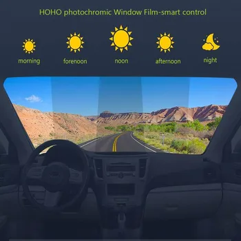 HOHOFILM 30%-70%VLT Saulės Atspalviu Photochromic Plėvelė Automobilių Stiklų Šilumos Atmetimo Namų Pastato Apsauga nuo Saulės, Vasaros Naudoti