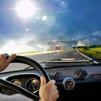 HUD Turėtojas Stiklo Laikiklis Telefonas, Navigacija, Head Up Display Projektorių Universalus GPS palaikymu Greičio Įspėjimo Reguliuojamas Automobilinis Stovas
