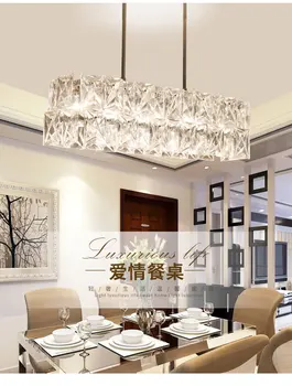 Ilgai restoranas šviestuvai kūrybos kaustytomis geležies kristalo baras apšvietimo modernus minimalistinis gyvenamojo kambario, valgomojo stalo lempos, LED lam