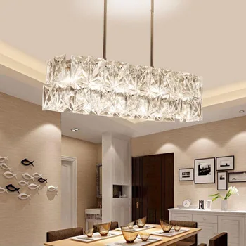 Ilgai restoranas šviestuvai kūrybos kaustytomis geležies kristalo baras apšvietimo modernus minimalistinis gyvenamojo kambario, valgomojo stalo lempos, LED lam