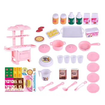 Inbeajy Apsimesti žaisti žaislų, virtuvės komplektas namas Rožinė Modeliavimas virtuvės reikmenys, žaislai vaikams, vaikai