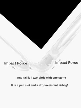 Ipad Air4 Mini5 Apsaugos Atveju Pro 11 Shell Pen Lizdas Asmenybės Anti-rudenį 10.2 Skaidri Minkšta Atveju Silikono Tablet 9.7