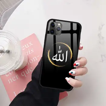 Islamo Mečetė Bismillah Dievas Telefono dėklas Grūdintas stiklas iphone 11 12 PRO MAX X XS XR 5C 6 6S 7 8 plius