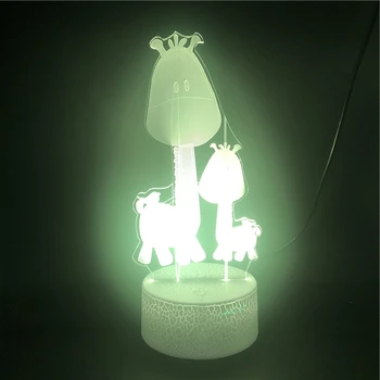 Išmaniųjų Telefonų Kontrolės Animacinių filmų Žirafa Gyvūninės Naktį LED Lemputė USB Tiesiogiai Tiekimo Lempos Office Festivalis Dekoro Geriausia Dovana Paauglys