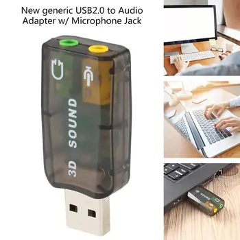 Išorinė USB Garso Plokštę, Adapteris, Mikrofonas, Garsiakalbis Ausinių Sąsaja Nešiojamas KOMPIUTERIS Adapteris, Virtualus 3D Audio 5.1 USB 3,5 mm