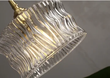Japonijos retro stiliaus žalvario Kūrybos Pakabukas Šviesos Mažas Šviesos Paprastas Prabangos LED Lempos Moderm Stiklo Patalpų Apšvietimas Restoranas