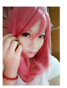 Japonų Anime LOVE LIVE moterų Maki Nishikino cosplay perukas Maki Nishikino vaidmuo žaisti tamsiai rausvos stiliaus sintetinių plaukų perukas kostiumai