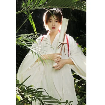 Japonų Kimono Mados Retro Seksualus Moterų Pasakų Azijos Merginos Cosplay Geiša Harajuku Skraiste Samurajus Lino Suknelės, Kostiumų Yukata