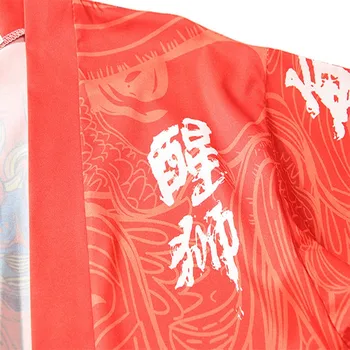 Japonų Kimono Megztinis Vyrams Vasaros Naują Haori Samurajus Drabužius Korėjos Spalvų Atitikimo Streetwear Marškinėliai Japonijos Vyrų Prarasti Yukata