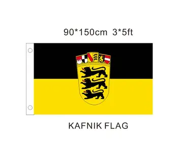 KAFNIK,Baden Wrttemberg Narė Vokietija vokietijos Vėliava 3x5FT banner150X90CM 100D Poliesteris užsakymą vėliavos, Nemokamas Pristatymas