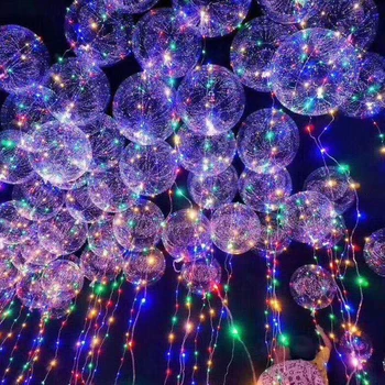 Kalėdų Dekoro Led Kamuolys Vestuvių Šventės Šalis Dekoro Priemonė Skaidrus LED Šviesos Balionas Apvalus Burbulas Kamuolys