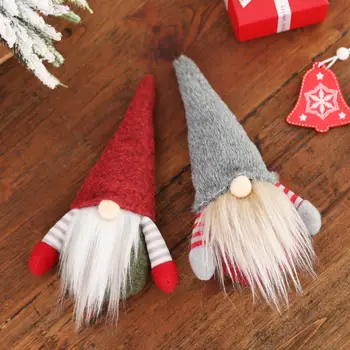 Kalėdų Santa Gnome Pliušinis Lėlės Vilnos Mielas Rankų Darbo Papuošalai Elf Žaislai Naujųjų Metų 2021 Namų Dekoro Dovana Kalėdų Eglutės Papuošalus