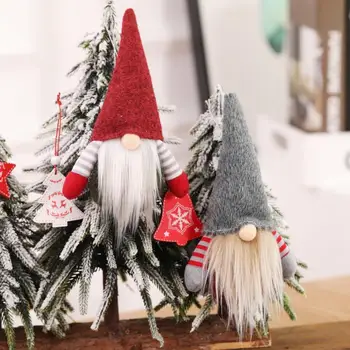 Kalėdų Santa Gnome Pliušinis Lėlės Vilnos Mielas Rankų Darbo Papuošalai Elf Žaislai Naujųjų Metų 2021 Namų Dekoro Dovana Kalėdų Eglutės Papuošalus