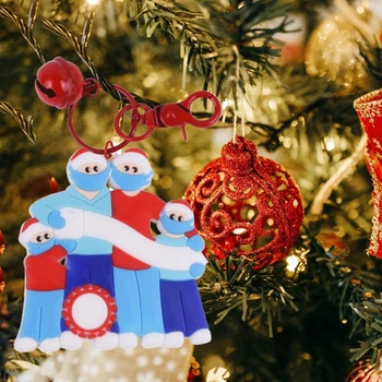 Kalėdų Senį Keychain Šeimos Ornamentu Šalis Dekoro Kalėdų Medžio Kabo Pakabukas Paketų Prižiūrėtojų Raktinę Dovanos