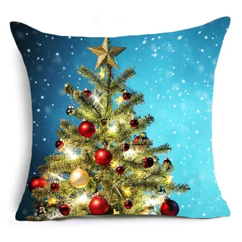 Kalėdų sniego name serijos pagalvės užvalkalą poilsio namų dekoravimo Kalėdų dovanos, Persikas oda aksomo pagalvės, pagalvėlės dangtis