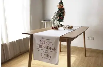 Kalėdų tema staltiesė lentelės vėliavos