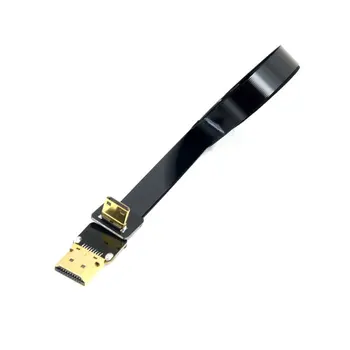 Kampu FPV Mini HDMI Male C Tipo HDMI FPC Plokščio Kabelio 10cm 20cm 30cm 50cm 80cm 100cm už Gopro 5D3 5D2 GH3 GH2 5N 5T 5R 7N