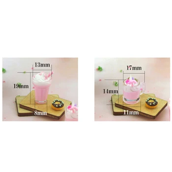 Karšto pardavimui, 1:12 Miniatiūriniai Lėlių Scenos Modelis Gerti Apsimesti Žaisti Modeliavimas Braškių Kokteilis Lėlės Namas Aksesuarų Vaikams Žaislas