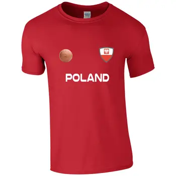 Karšto Parduoti 2019 Mados Lenkija Futbolininkas Retro Atsitiktinis Mens Medvilnės Marškinėliai T Marškinėliai Trumpomis Rankovėmis