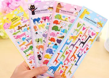 Katė, Šuo, Žirafa, Dramblys Vaikams Žaislas Sąsiuvinis Albumą Kalendorius Memo Lipdukai 1 Lapas 
