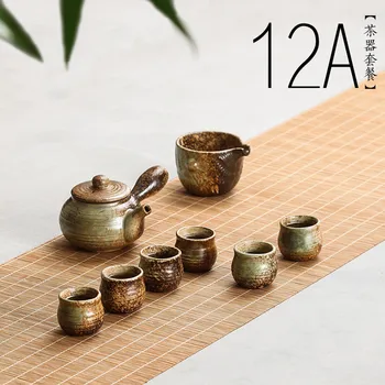 Kinijos Rankų darbo Keramikos arbatos puodelio rinkinys, arbatinukas Balta Kung fu arbatos rinkinys gaiwan Maži arbatos dubenėlį dažytos porceliano Japonų Stiliaus