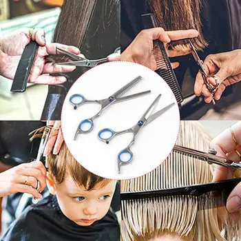 Kirpykla žirklės nustatyti 4 dalių rinkinys машинка для стрижки волос