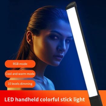 Kišeninis Spalvinga RGB LED Šviesos Lazdelė Stick Įkrovimo Fotografija Apšvietimo Foto Studija Lempos Stick Video Vlog Fotografavimo