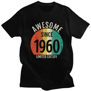 Klasikinis Nuostabus Nuo 1960-60 Metų, T-marškinėliai, Trumpas Rankovėmis Medvilnė Tee Viršūnes Laisvalaikio 60 Gimtadienio Dovana, Jubiliejaus Tshirts