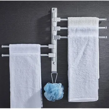 Kosmoso aliuminio vonios rankšluostį besisukančio stovo strypas, rankšluosčių džiovykla viešbučio rankšluosčių džiovykla barų kilnojamojo polių sienos montuojamas