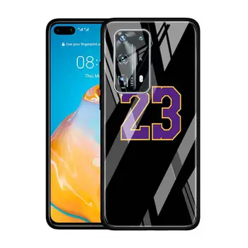 Krepšinio Skaičius 23 24 Legenda Grūdintas Stiklas Telefoną atveju Huawei P20 30 Lite P40 Pro P40 Pro+ P40 Lite P Smart 2019 Fundas