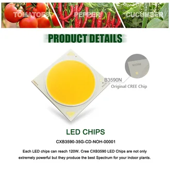 KRY CXB3590 100W COB LED Grow Light Visą Spektrą Pakeisti 200W HPS Auginimo Lempa Hydroponics patalpų šiltnamio efektą sukeliančių augalų palapinė