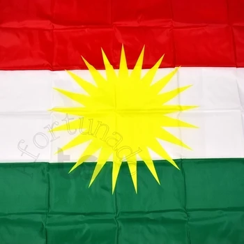 Kurdų 90*150cm vėliavos Banner 3x5 Koja Kabo valstybinė vėliava Namų Puošybai vėliava