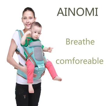 Kvėpuojantis Daugiafunkcinis Kvėpuojantis Kengūros kuprinė Kūdikiui Diržas Vežėjas Klubo Sėdynės Baby Carrier, Visiems Sezonams AINOMI