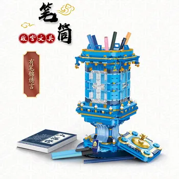 Kūrybinė Idėja Kinijos Žibintų Modelio Dizainą Rašiklio Laikiklis Statybiniai Blokai, Plytos, kurių Šviesos Vaikai Žaislų Kinijos Dovanos