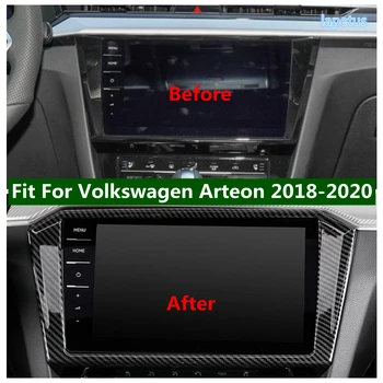 Lapetus Priekiniai Navigacijos Lange Rėmo Dangtis Interjero Ekraną Papuošti Apdailos 1PCS Auto Aksesuaras Volkswagen Arteon 2018 - 2020 m.