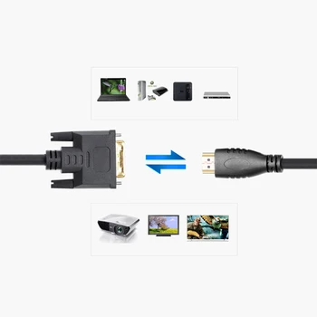 Larryjoe HDMI į DVI 24+1 Vaizdo Kabelį, Adapter HDMI Male į DVI Male Kabelio 1080p Aukštos Raiškos LCD ir UŽPILDYTI Monitoriai