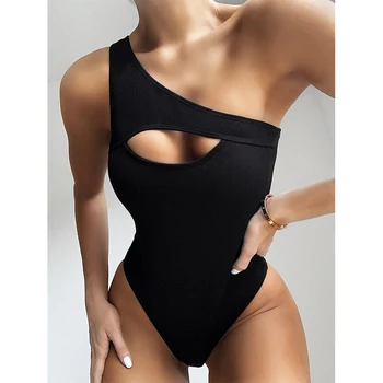 LAWEHXF 2021 Vienas Gabalas Bikini Moterims Tuščiaviduriai Iš Moterų maudymosi Kostiumėliai, Kietas Brazilijos Maudymosi Sexy Lady Vieną Petį Bodysuits