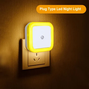 LED Nakties Šviesos Mini Šviesos Jutiklis Kontrolės 110V, 220V ES MUMS Plug naktinė lempa Lempos Vaikams, Vaikų Kambarį, Miegamojo Apšvietimas