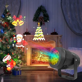 LED Snaigės Modelio Šviesos diodų (LED Blizzard Lazerinius Projektorius, Šviesos, USB Kino 12 Modelio Atmosfera Vejos Lempos Kalėdų Sukasi