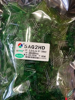 LED šviesos diodas 5mm žalia plaukų žalia pabrėžti trumpų kojų 5mm žalia plaukų smaragdas žalia 5mm smaragdas žalia