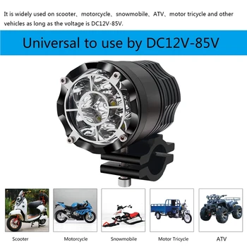 LED Žibintų Motociklo Dėmesio Universalus 12V 6 LED Karoliukai Vandeniui Rūko Vietoje Motos Lemputė Motociklą lemputė, priekinis Žibintas