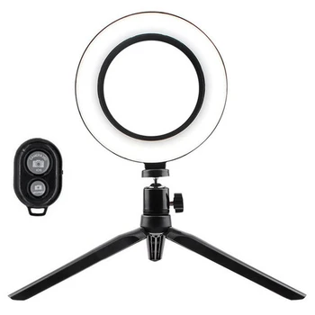 LED Žiedo Užpildyti Šviesos su Bluetooth Nuotolinio Valdymo Pritemdomi Universalus 16cm Gyventi Selfie 