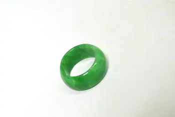 LETSFUN Natūrali Žalioji Kinijos Juvelyrika Gemstone Juostos Žiedas Jade