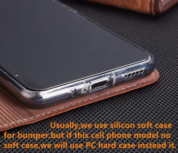 Litchi grūdų natūralios Odos kortelių kišenės telefoną atveju Umidigi F2/Umidigi F1/Umidigi F1 Žaisti telefonas maišelis magnetinis dangtelis dėklas