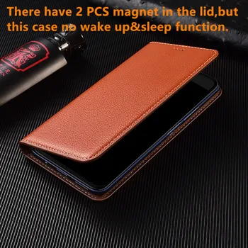Litchi grūdų natūralios Odos kortelių kišenės telefoną atveju Umidigi F2/Umidigi F1/Umidigi F1 Žaisti telefonas maišelis magnetinis dangtelis dėklas