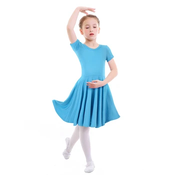 Mada Vaikams Mergaičių Baleto Šokių Suknelė Aukšto Juosmens Plisuotos Sūpynės Skater Dress Dailiojo Čiuožimo Kostiumas Mergaitėms Etape Šokių Suknelė