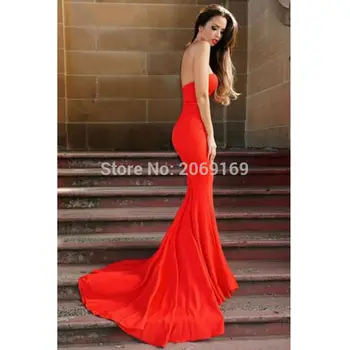 Madinga Raudona Undinėlės Ilgą Vakarinę Suknelę 2020 Nuo Peties Seksualus, Elegantiškas Prom Oficialų Suknelė Inscenizacija Chalatai Užsakymą Vestido Longo