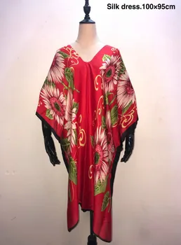 Mados Tailandas Stilius, Spausdinta šilko Suknelė 2019 naujo dizaino vasaros atostogų moterų šilko top nemokama dydis Afrikos suknelės moterims